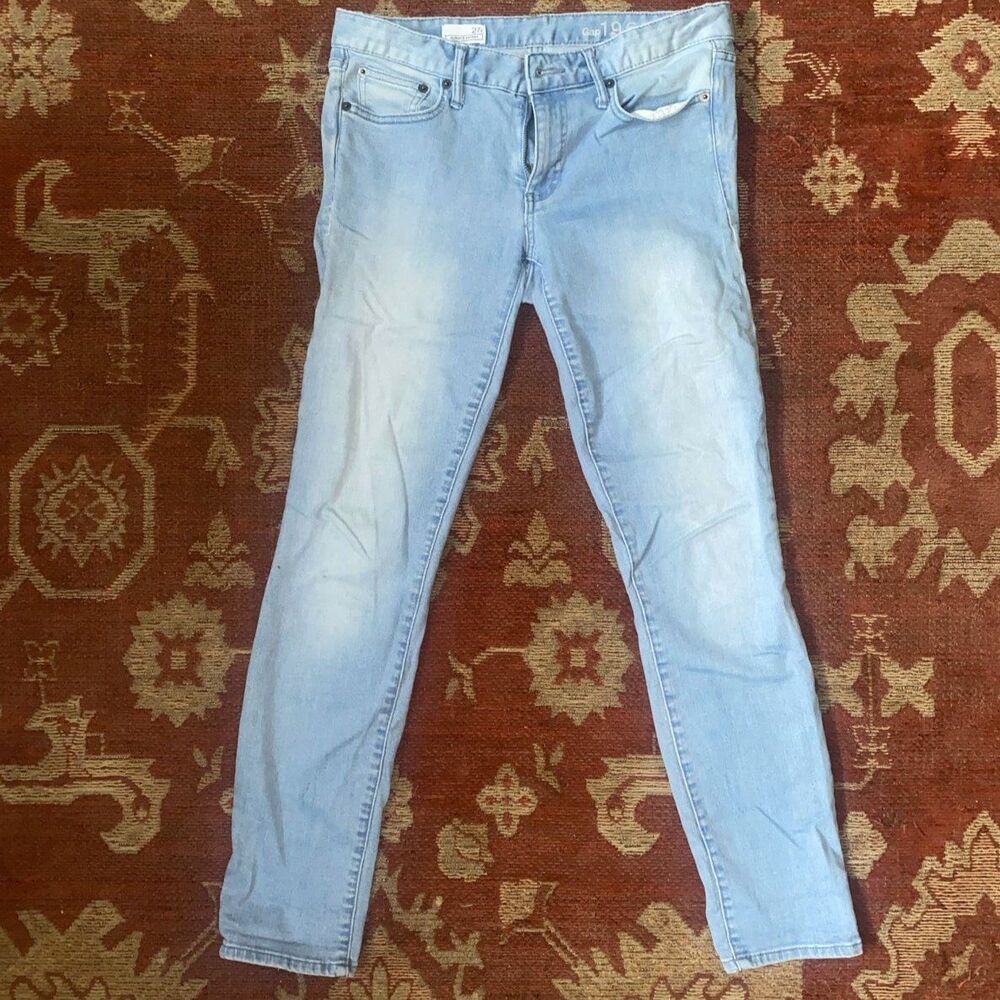 Gap 1969 Always Skinny Jeans 27 Regular Light Wash Stretch Denim Pants 27R (4)